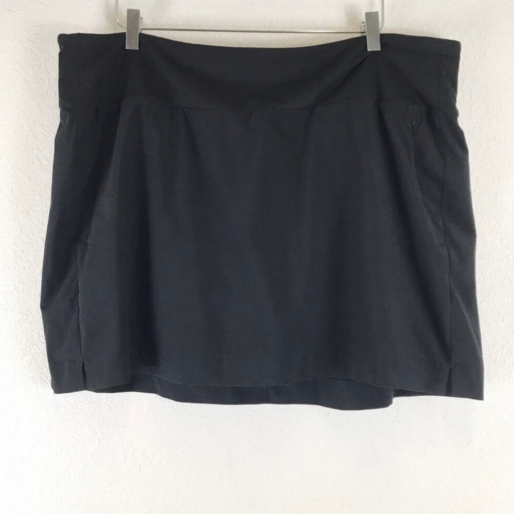 Athleta Pull-On Soho Skort Black Pockets Athleisure Hiking Outdoor Plus Size 20
